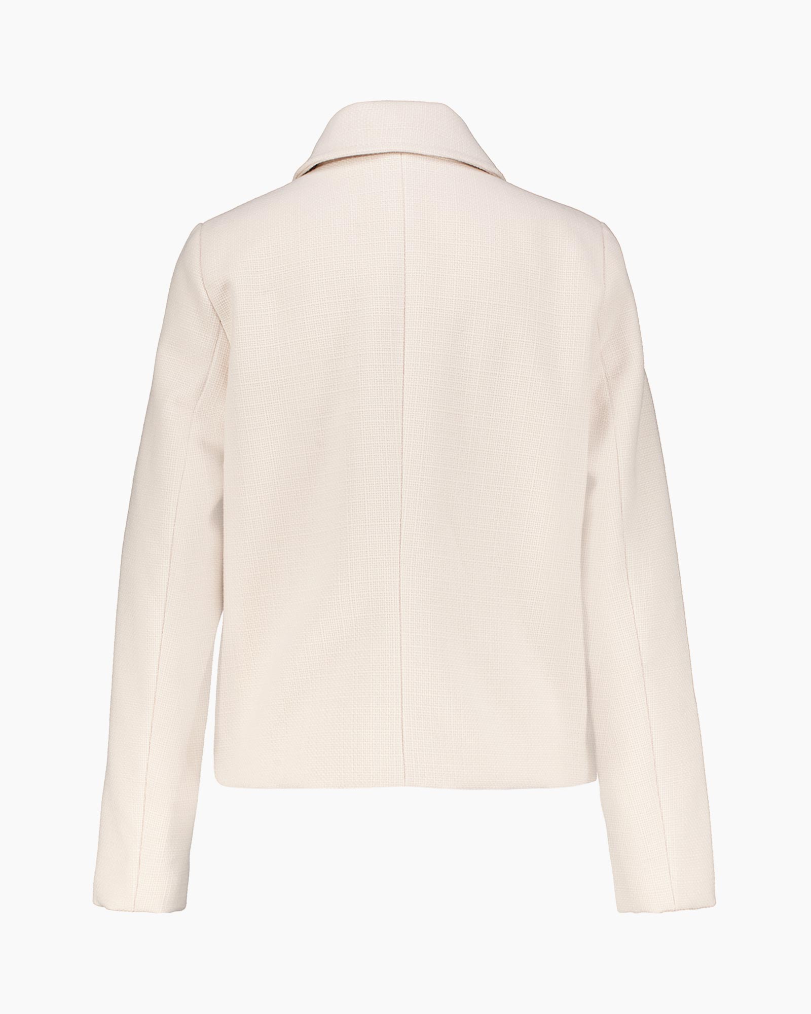 jas, jassen, creme, vierzakken, knopsluiting
