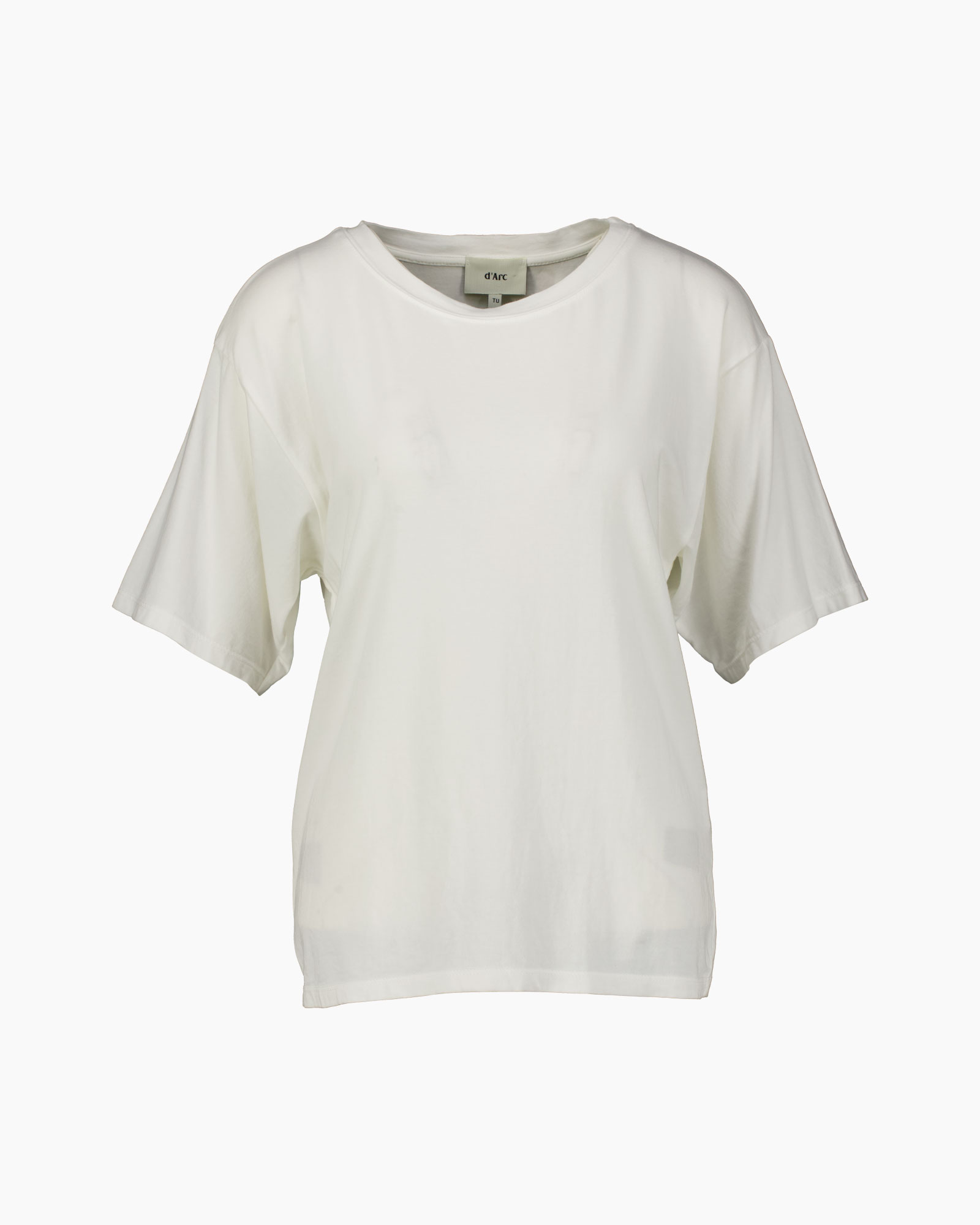 t-shirt, korte mouwen, wit, crewneck, basis