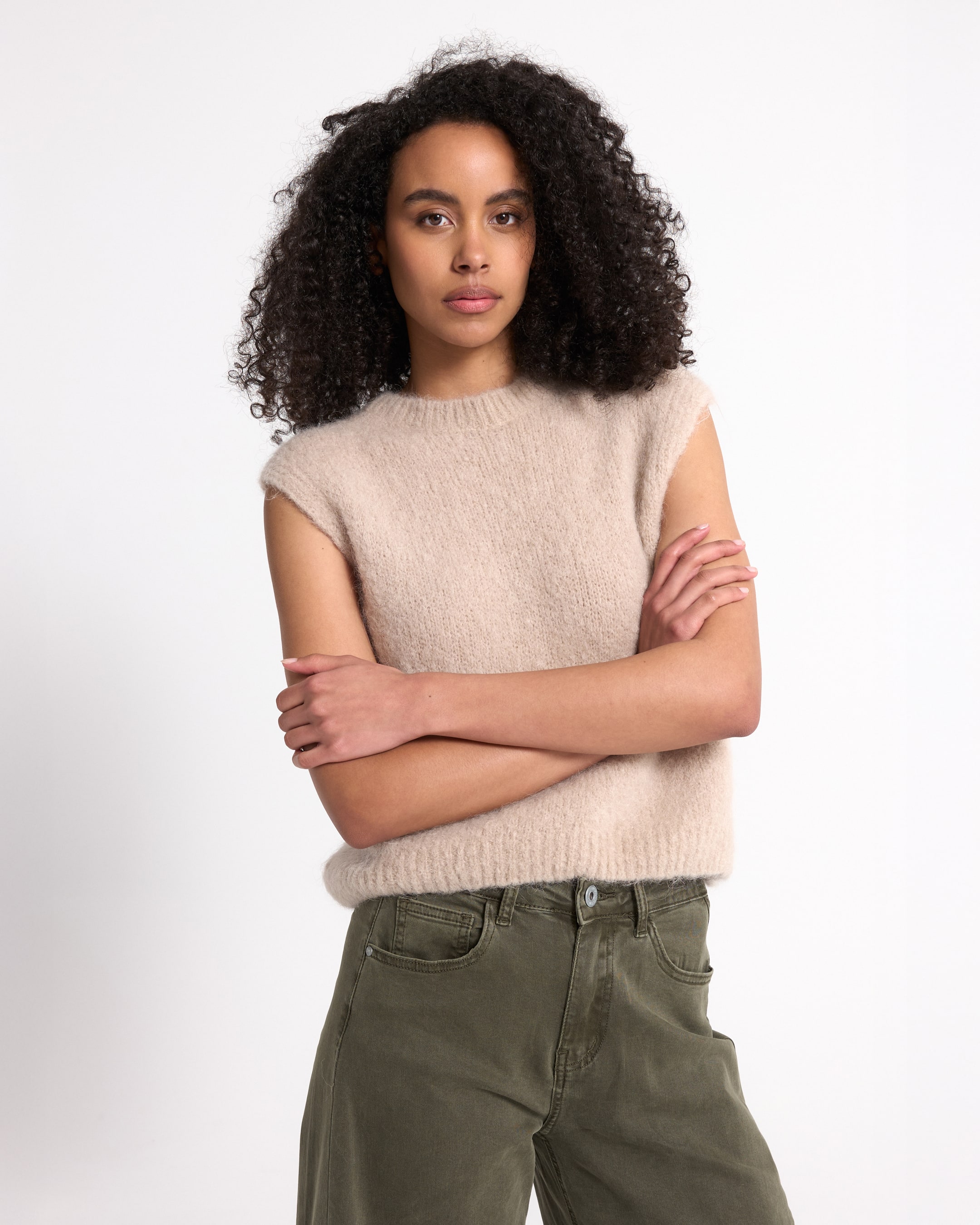 Gebreide Trui Gubbio Beige