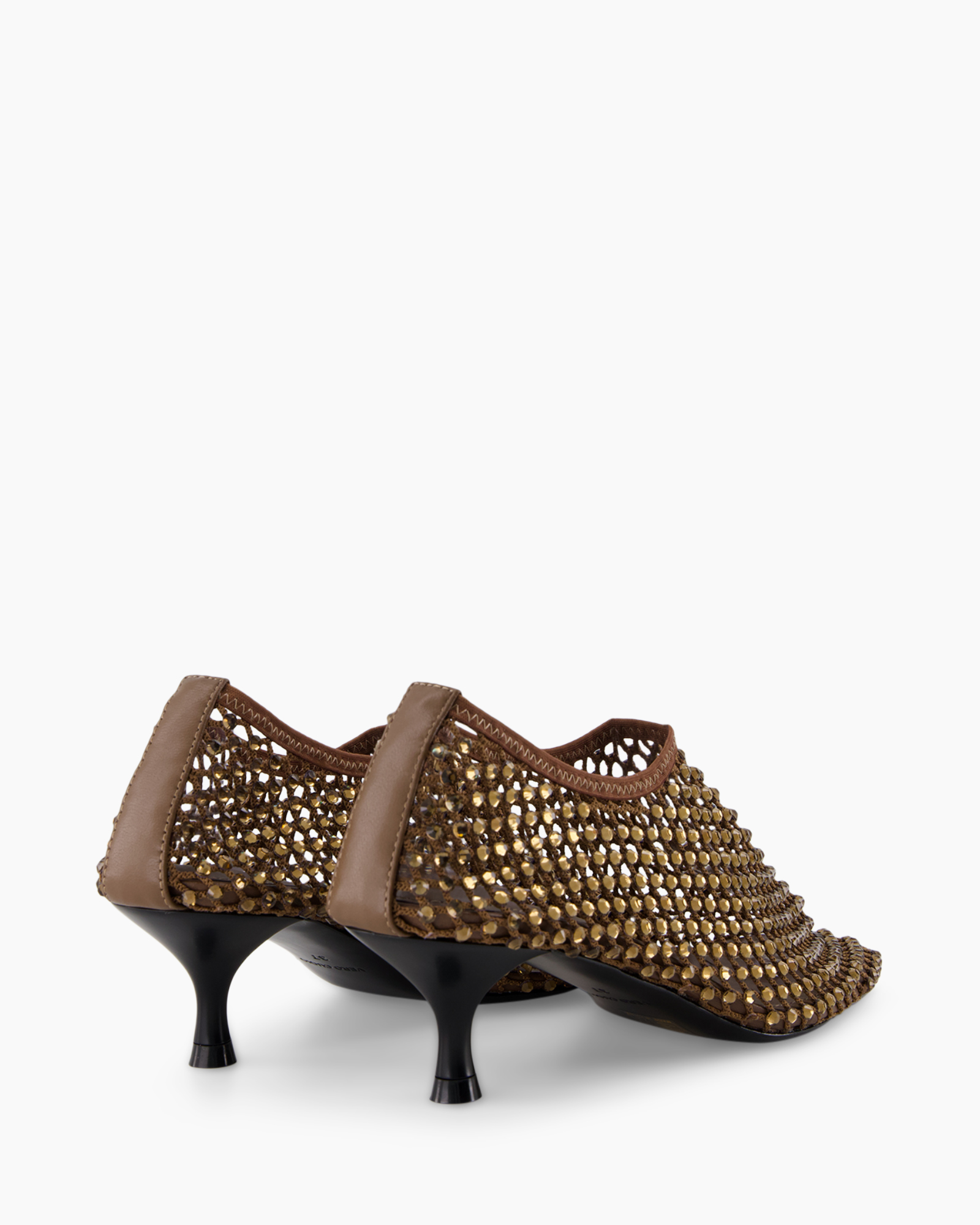 schoenen, hiel, voetbed/voetopening, gestud, gaas