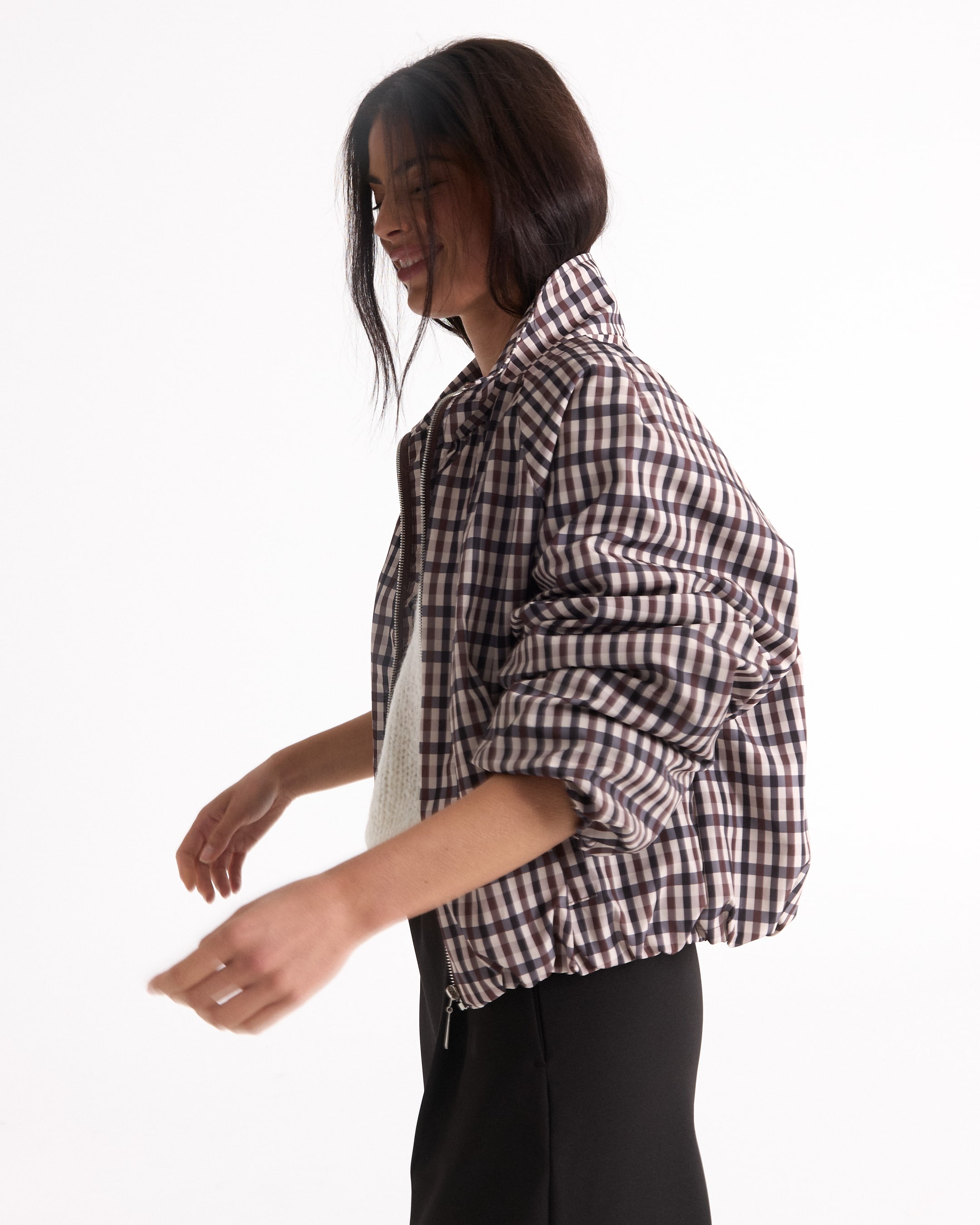 jas plaid, windbreaker, gekaakt, rits, lichtgewicht