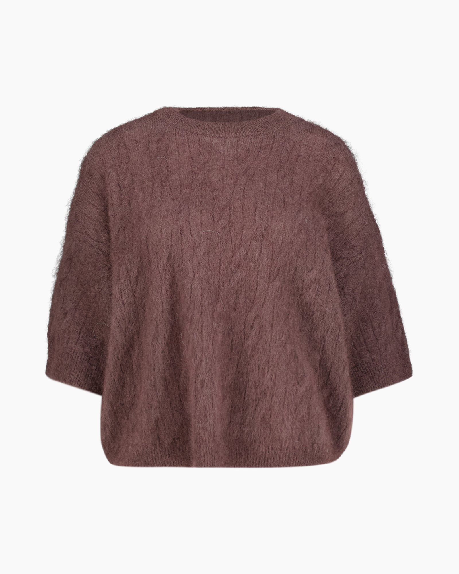 breipullovers, oversized, mauve, lange mouwen, viltige textuur