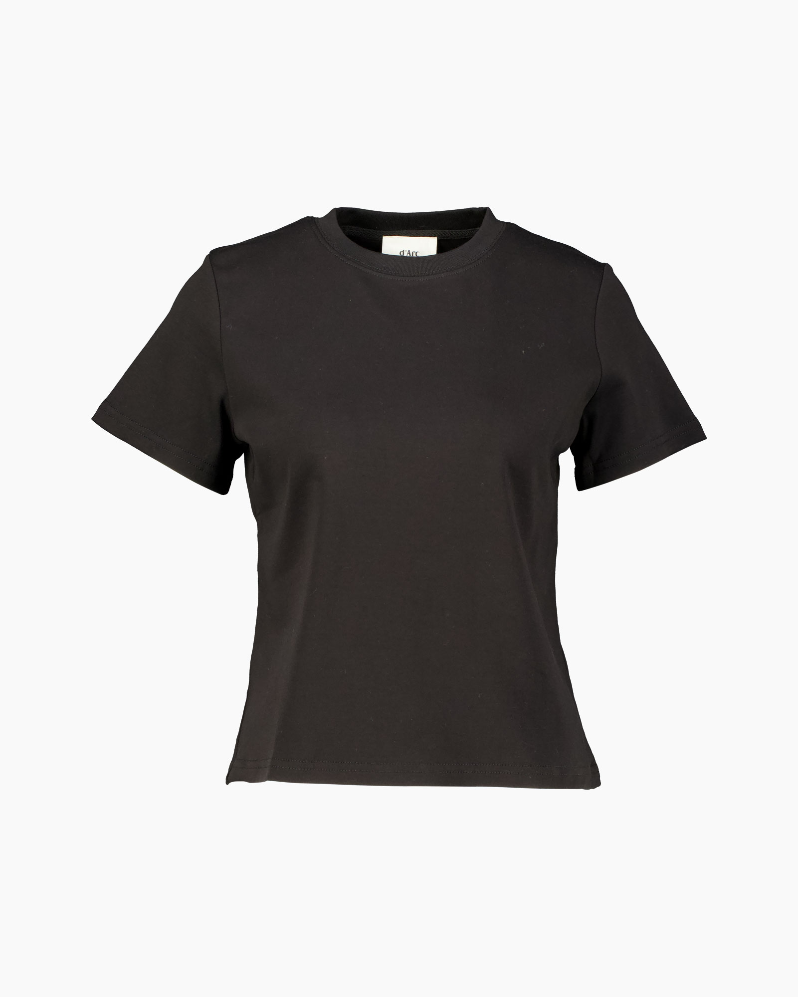 tShirt, zwart, rondhals, korte mouwen, basis