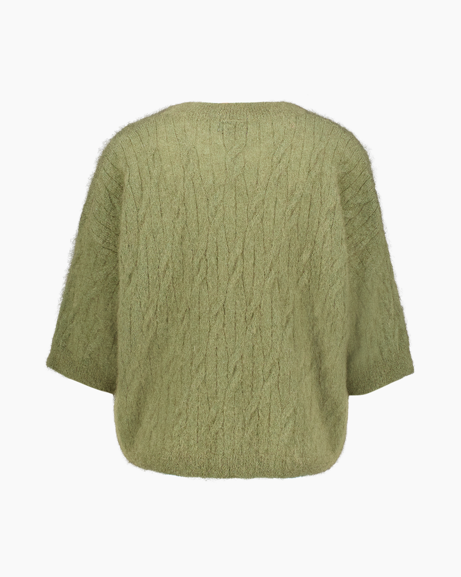 gebreide trui, slouchy, olijfgroen, textured, oversized