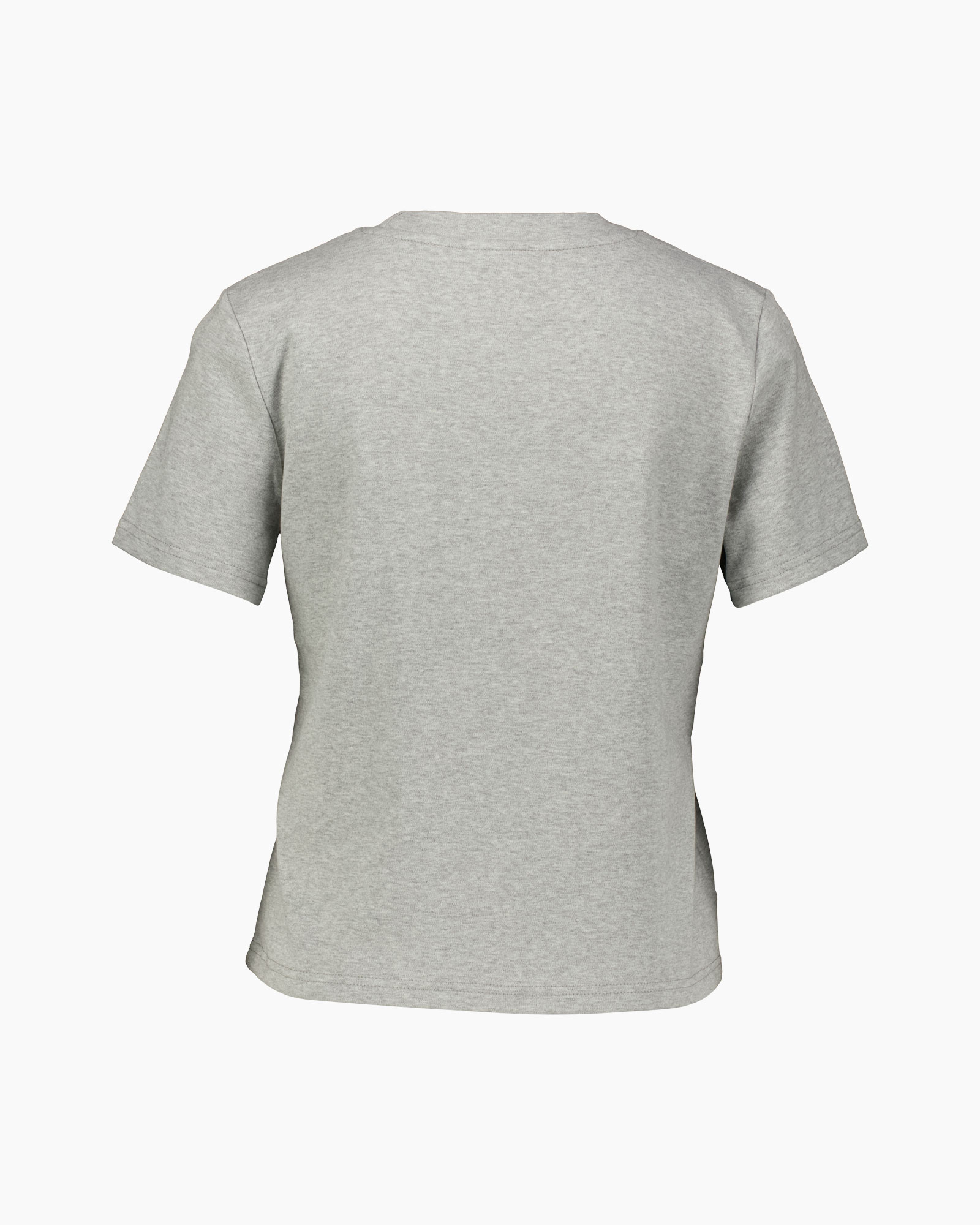 t-shirt, grijs, korte mouwen, rond hals, katoenmix