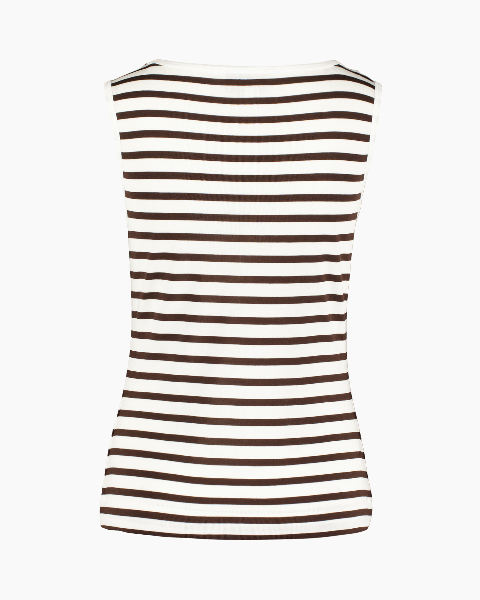tanktop, top met strepen, mouwloos, horizontale strepen, katoenen top