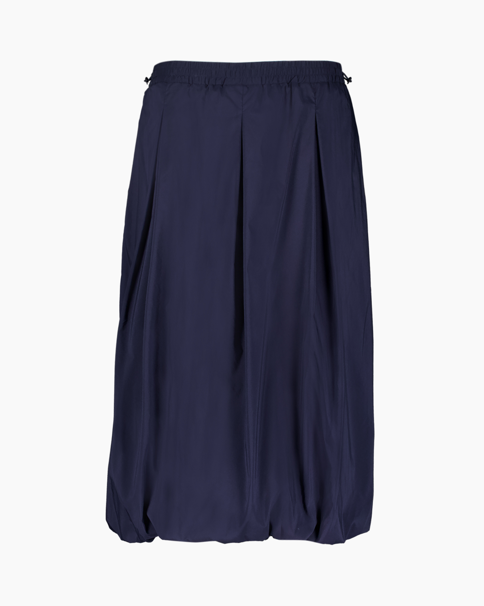 rok, lange rok, marineblauw, plooien, elastische taille