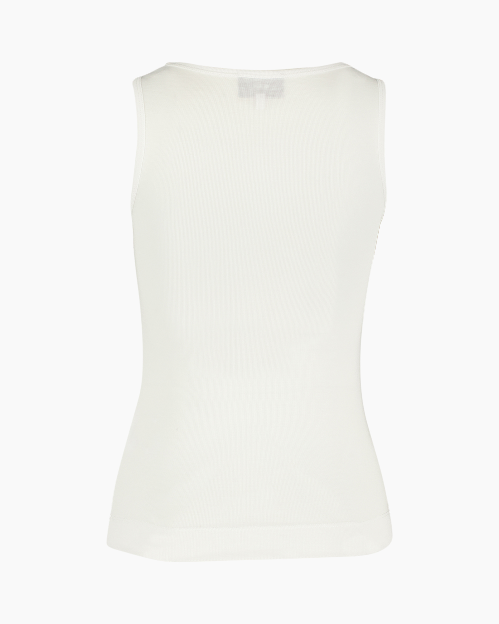 tanktop, wit, mouwloos, basis, katoen?