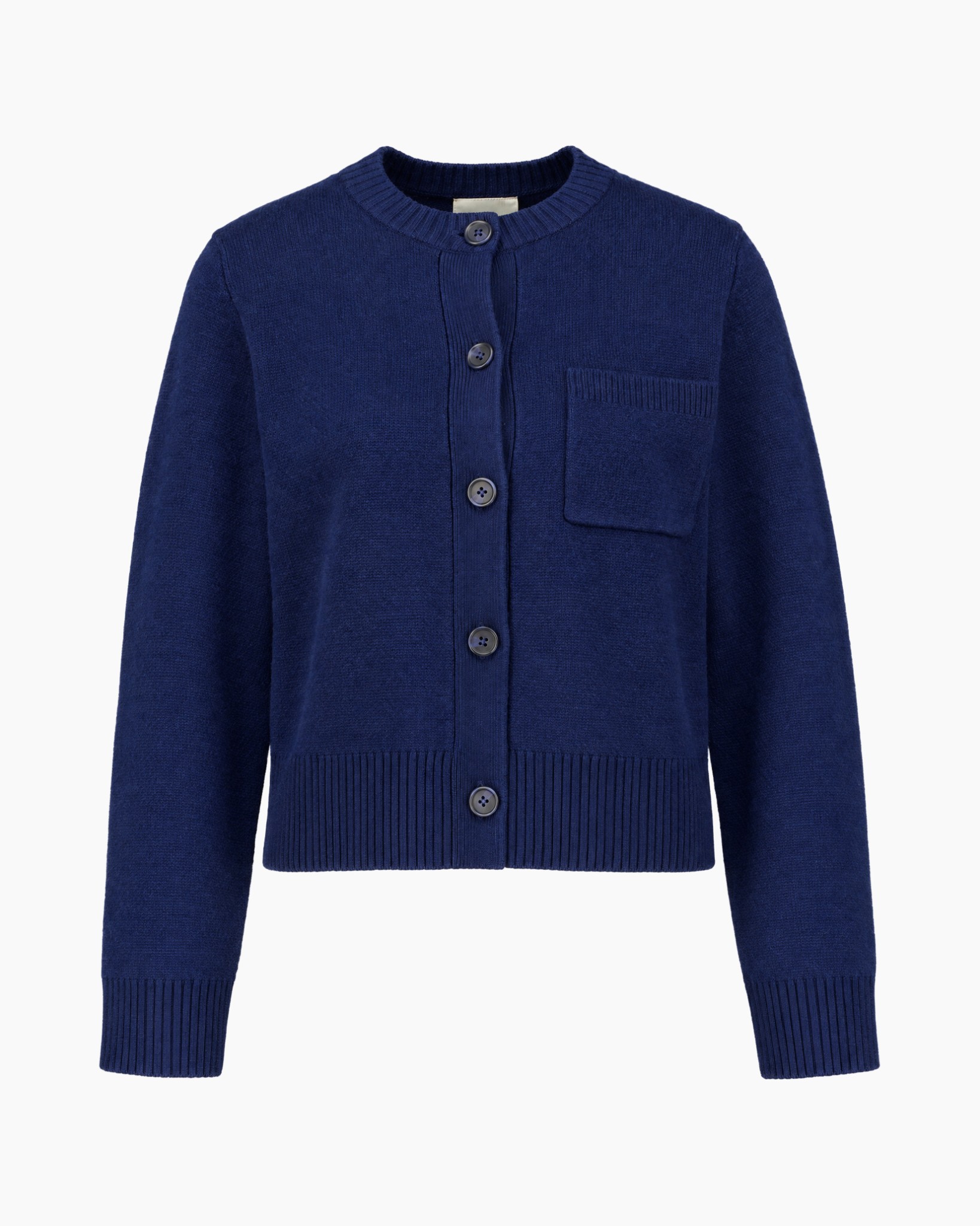 cardigan, gebreide trui, lange mouwen, knopen, zakje