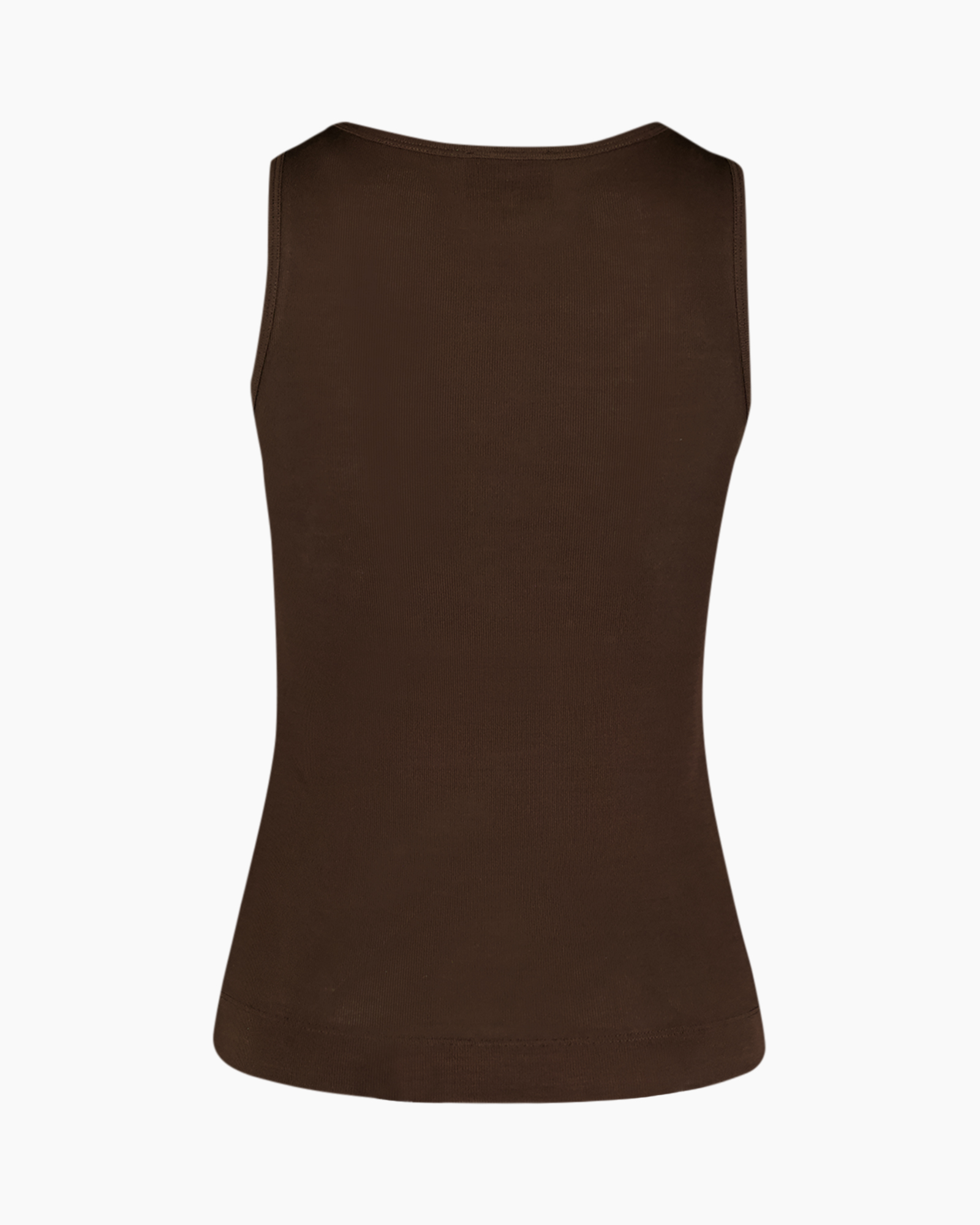 tanktop, bruin, mouwloos, gebreid, effen