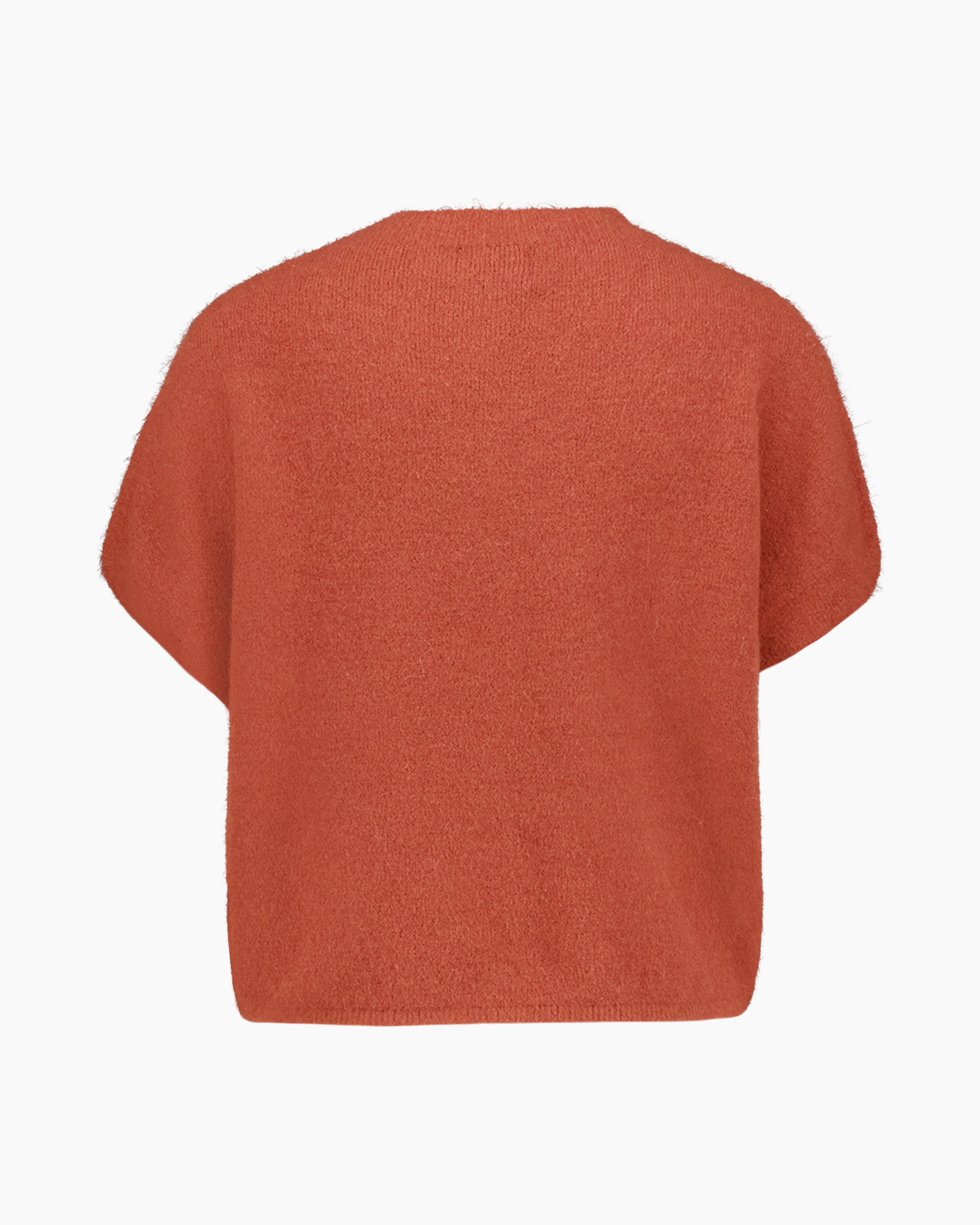top, trui, oranje, los, brei