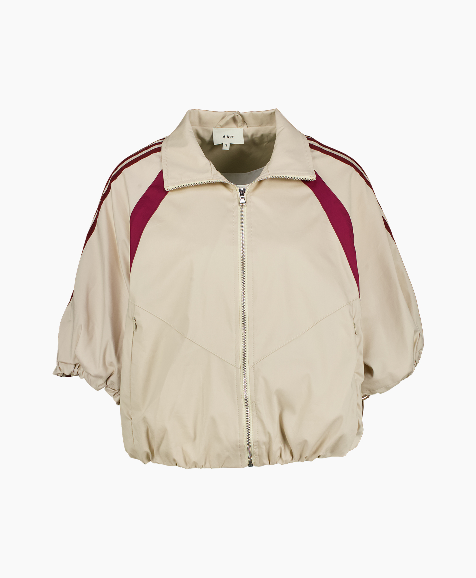 jasjak, windbreaker, beige, rits, pofmouw