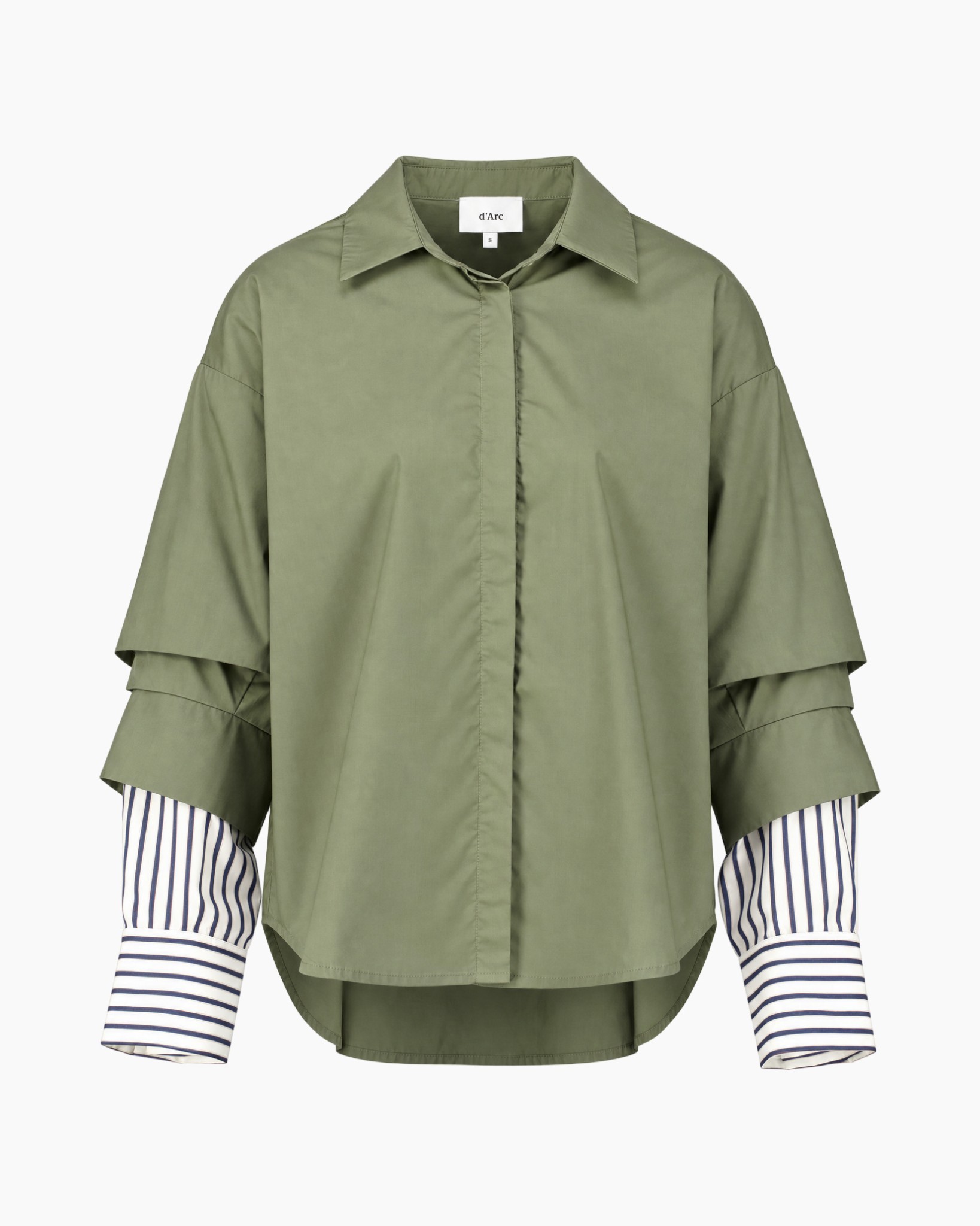 groene shirt, oversized shirt, lagen mouwen, knopen vooraan, kraag shirt