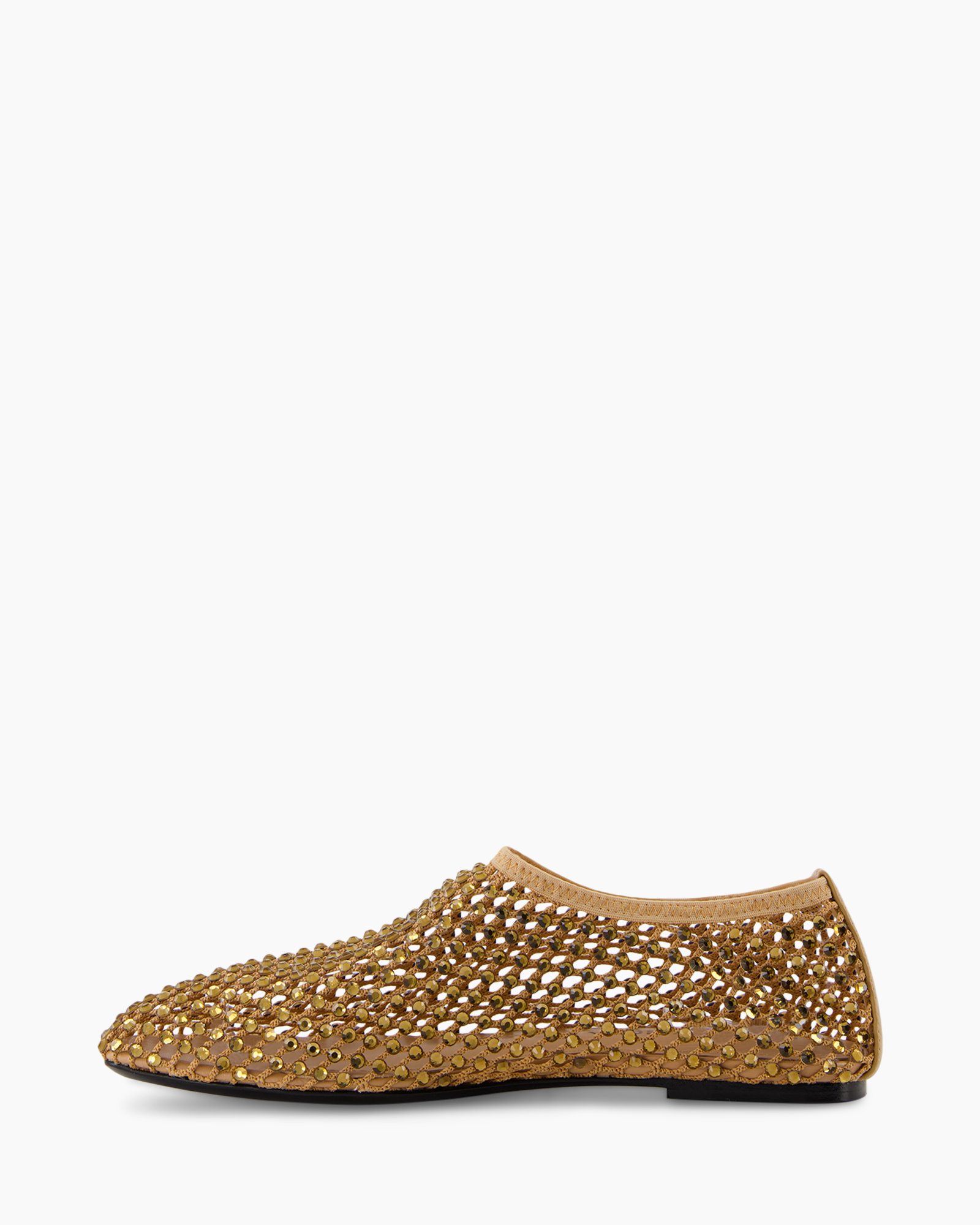 loafers, mesh, goud, slip-on, schoen