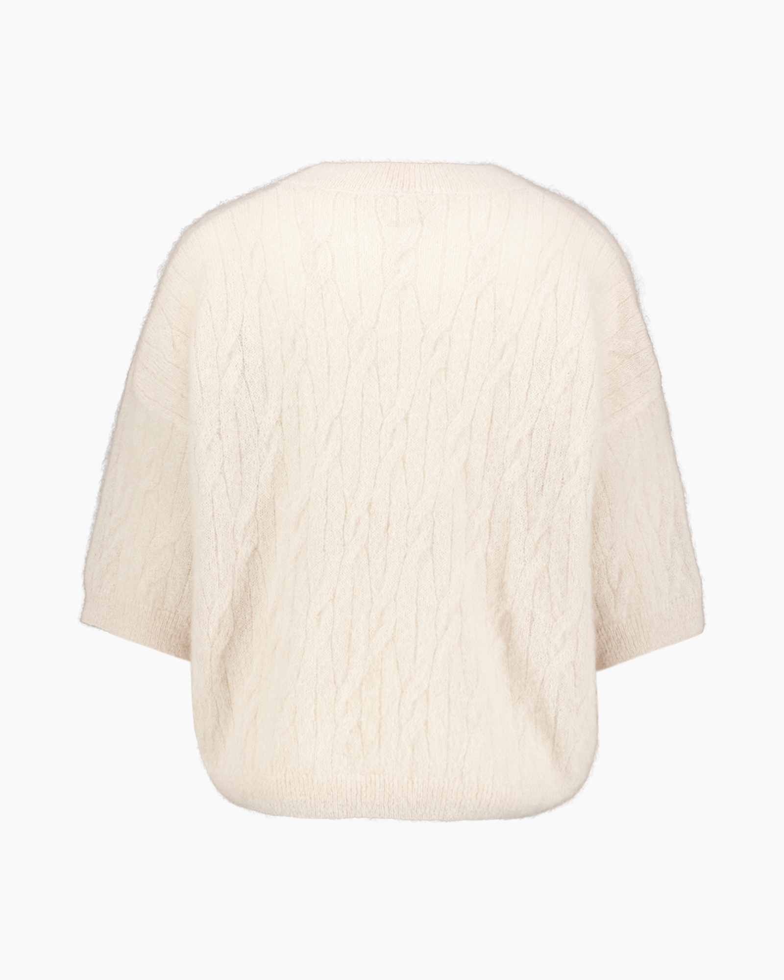 gebreide trui,  kabelbrei,  roomwit,  oversized,  cape cardigan