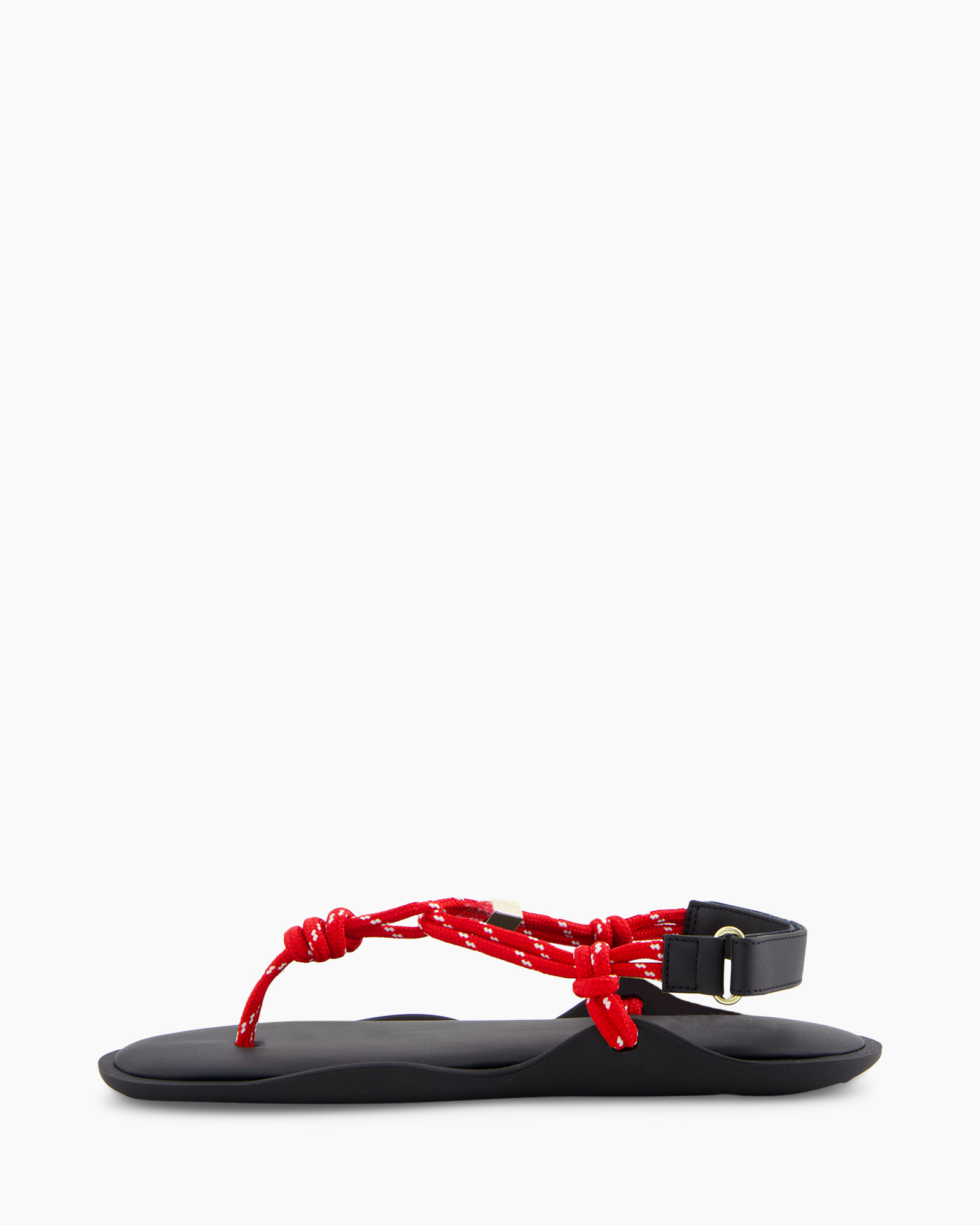 sandalen, teenslippers, rode band, enkelband, rubber zool