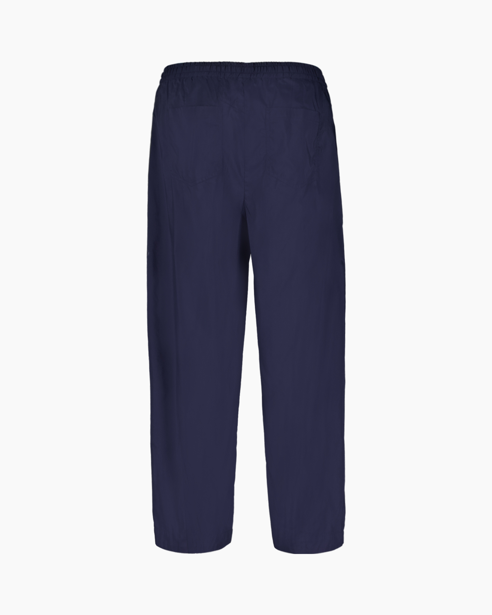 broek, broek, marineblauw, elastische taille, volle lengte