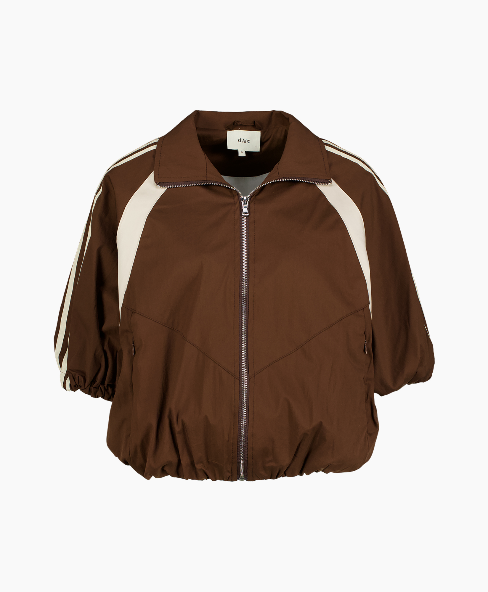 jas, windbreaker, bruin,  rits, puffer
