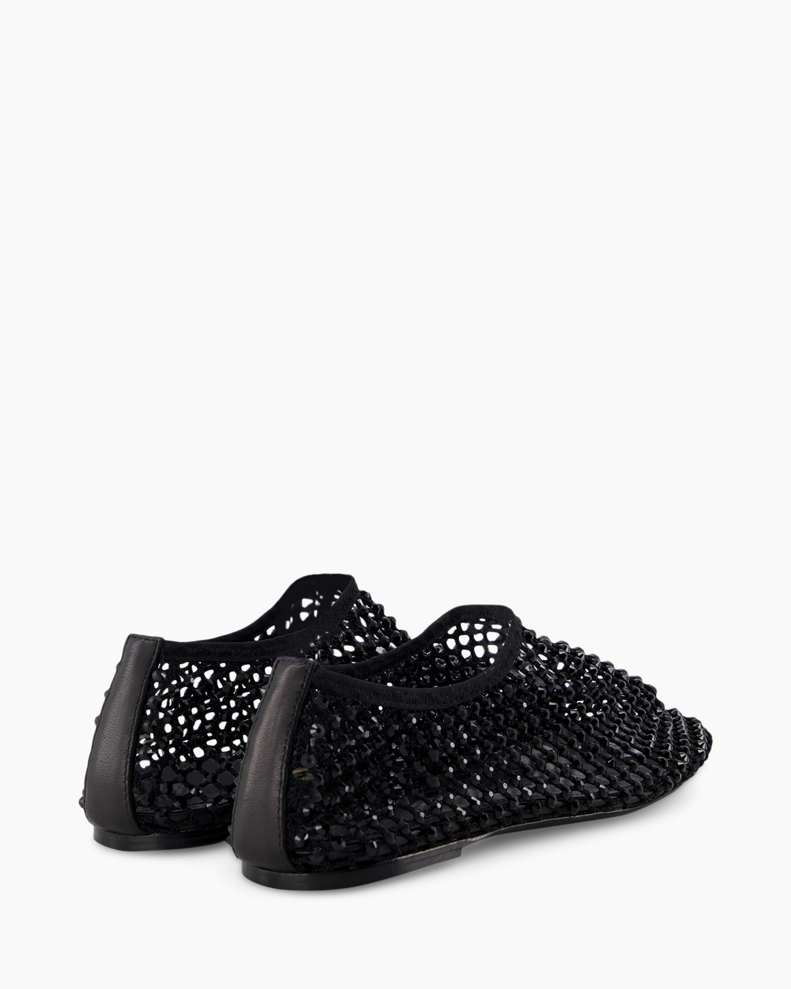 sloffen, gewoven, zwart, gaas/openwork, instappers