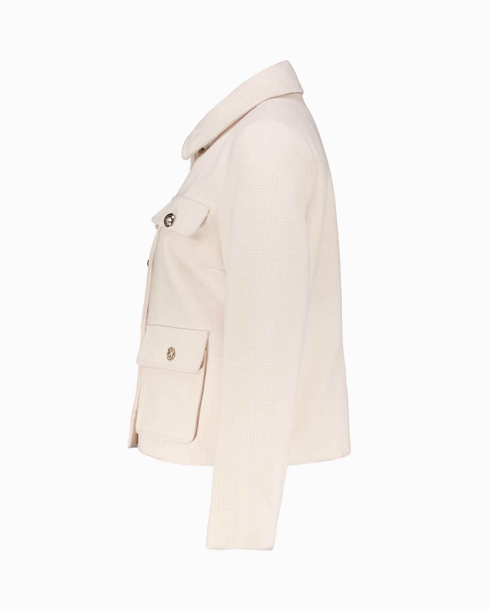 jas, blazer, crème, zak, knop