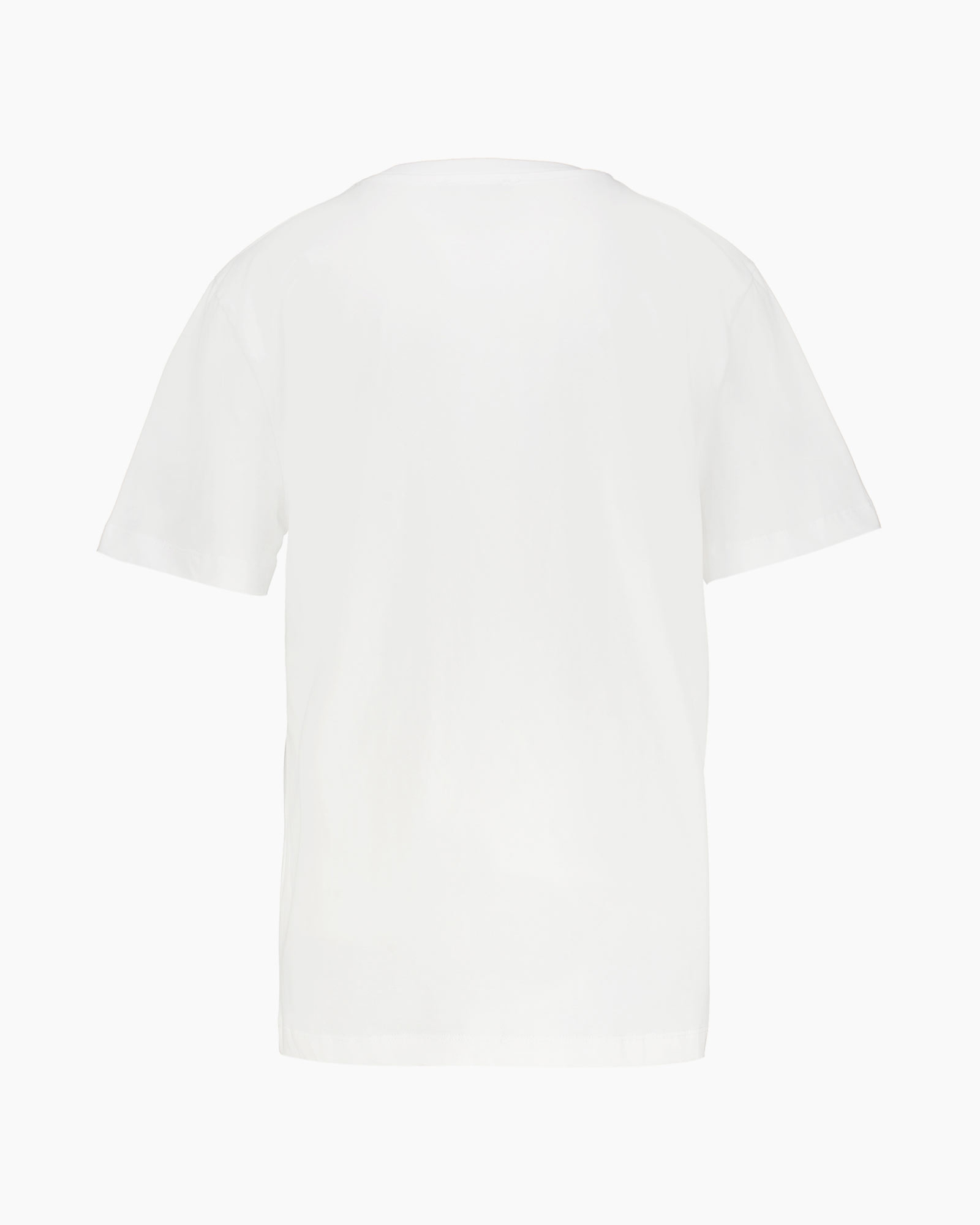 T-shirt, wit, korte mouwen, rond hals, katoen